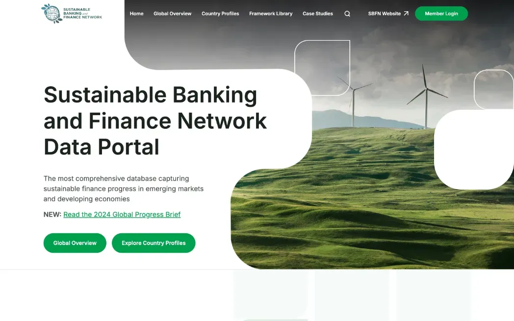 Cover preview of the project titled "Sustainable Banking and Finance Network Data Portal"