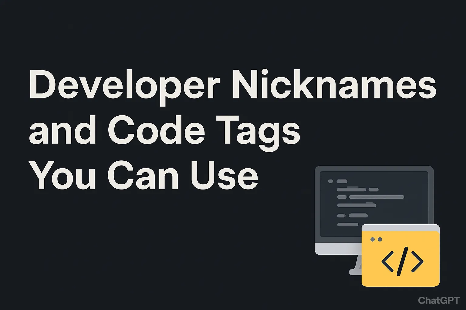 Creative Developer Nicknames and Code Tags